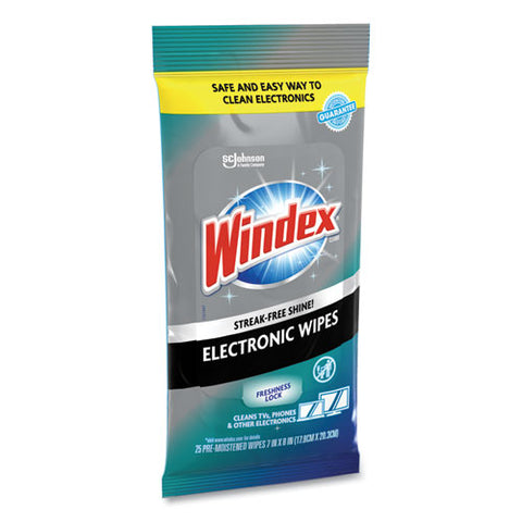 Electronics Cleaner, 1-ply, 7 X 10, Neutral Scent, White, 25 Wipes