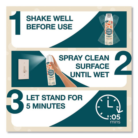 Disinfectant Spray, Citrus Scent, 17.5 Oz Aerosol Spray, 8/carton