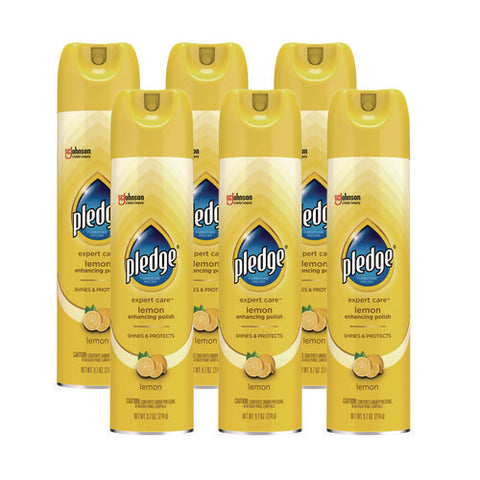 Furniture Polish, Lemon, 9.7 Oz Aerosol Spray, 6/carton