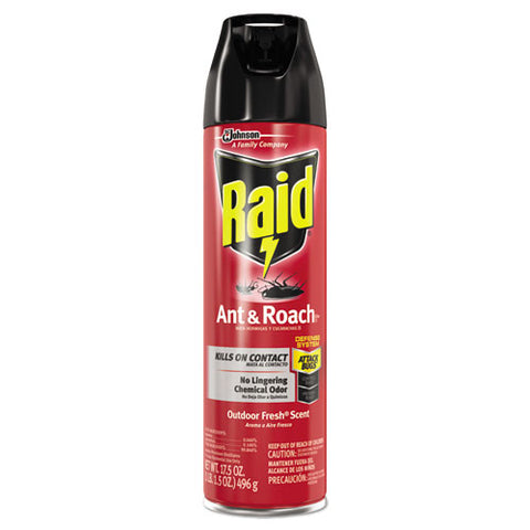 Ant And Roach Killer, 17.5 Oz Aerosol Spray, Outdoor Fresh, 12/carton