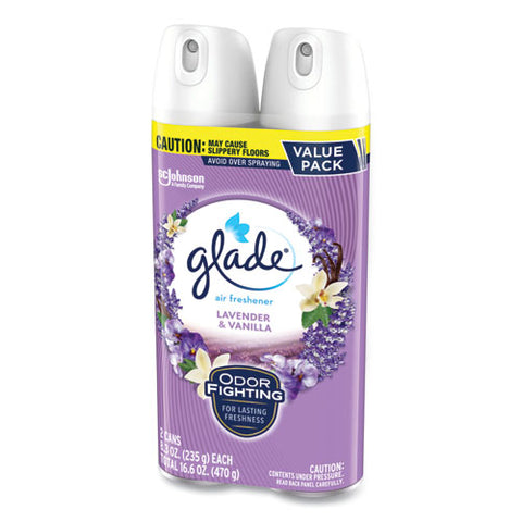 Air Freshener, Lavender & Vanilla, Scent, 8.3 Oz Aerosol Spray, 2/pack, 3 Packs/carton