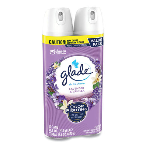 Air Freshener, Lavender & Vanilla, Scent, 8.3 Oz Aerosol Spray, 2/pack, 3 Packs/carton