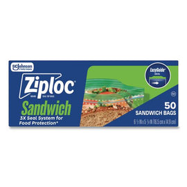 Resealable Sandwich Bags, 6.5" X 5.88", Clear, 40/box