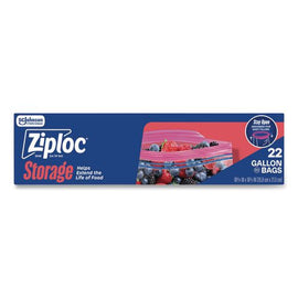 Double Zipper Storage Bags, Triple System Seal, Gallon, 9.6" X 12.1", Clear, 19 Bags/box, 12 Boxes/carton