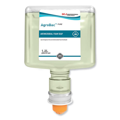 Agrobac Pure Foam Wash Touch Free Cartridge Refill, Unscented, 1.2 L, 3/carton