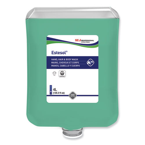 Estesol Hand, Hair And Body Cleaner Manual Cartridge, Rainforest Scent, 4 L, 4/carton