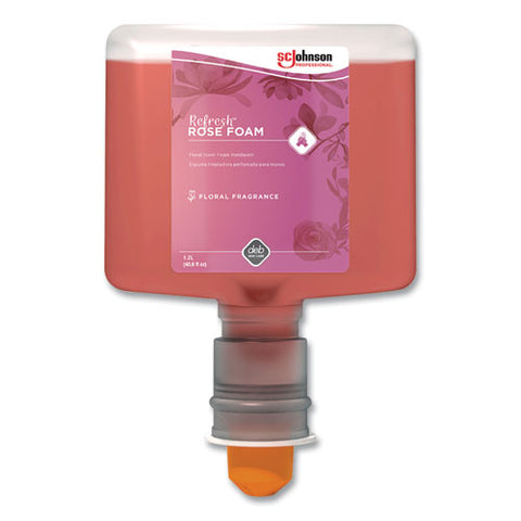 Refresh Foaming Hand Soap Refill, Rose Scent, 1.2 L, 3/carton