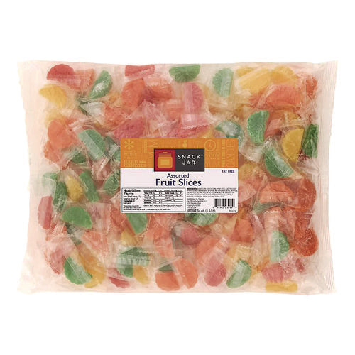 Assorted Fruit Slices, Individually Wrapped, 3.4 Lb Bag, 125 Pieces/bag