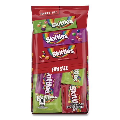 Chewy Candy Party-size Bag, Original/sour/wild Berry, 50 Pieces, 26.6 Oz Bag