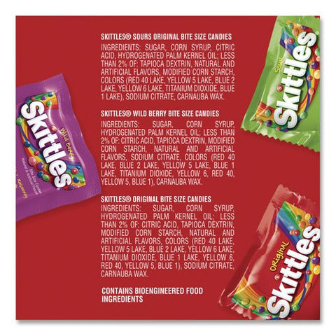 Chewy Candy Party-size Bag, Original/sour/wild Berry, 50 Pieces, 26.6 Oz Bag