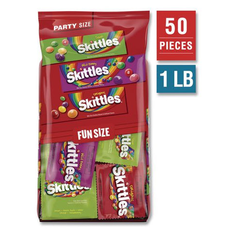 Chewy Candy Party-size Bag, Original/sour/wild Berry, 50 Pieces, 26.6 Oz Bag