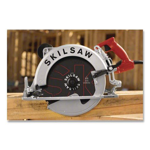 Sawsquatch 15 Amp 10-1/4" Magnesium Worm Drive Circular Saw, 0 To +51 Degree Bevel Range, 40 T Blade