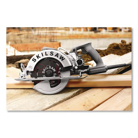 7-1/4" Aluminum Worm Drive Circular Saw With Carbide Blade, 0 To +51 Degree Bevel Range, 24 T Blade
