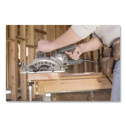 7-1/4" Aluminum Worm Drive Circular Saw With Carbide Blade, 0 To +51 Degree Bevel Range, 24 T Blade