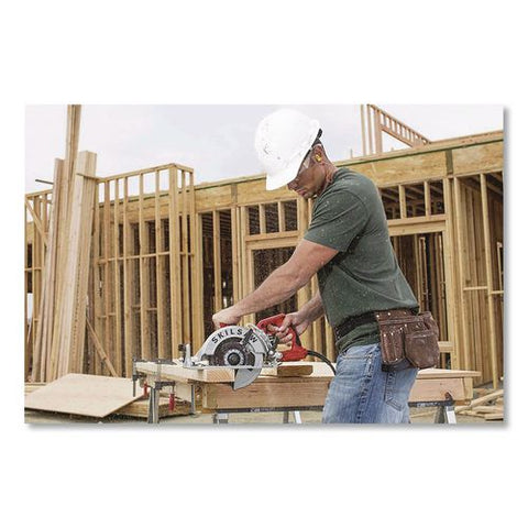 7-1/4" Lightweight Magnesium Worm Drive Circular Saw With Carbide Blade, 2,800 Spm, 0 To +53 Degree Bevel Range, 24 T Blade