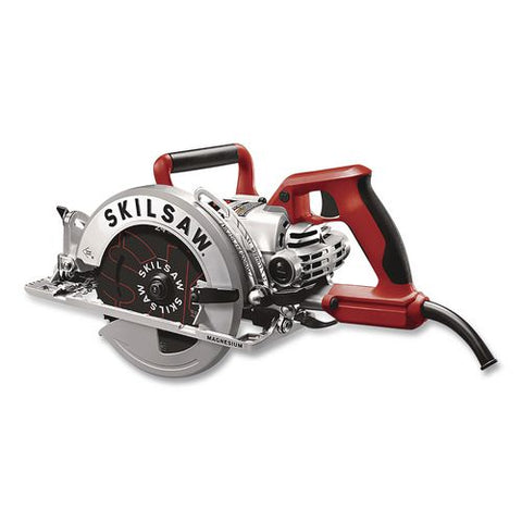 7-1/4" Lightweight Magnesium Worm Drive Circular Saw With Carbide Blade, 2,800 Spm, 0 To +53 Degree Bevel Range, 24 T Blade