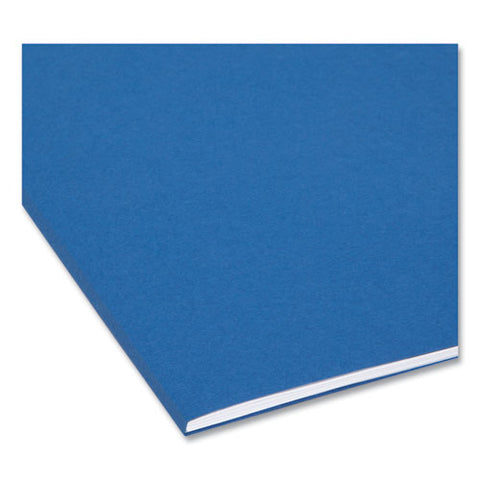 Interior File Folders, 1/3-cut Tabs: Assorted, Letter Size, 0.75" Expansion, Navy Blue, 100/box