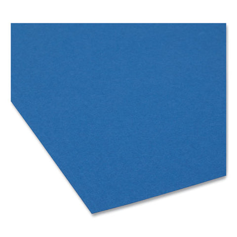 Interior File Folders, 1/3-cut Tabs: Assorted, Letter Size, 0.75" Expansion, Navy Blue, 100/box