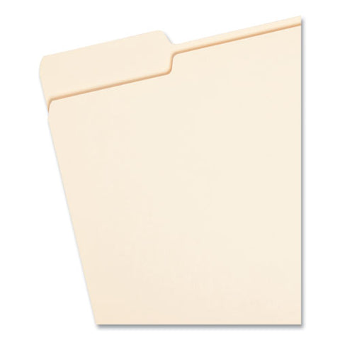 Top Tab File Folders With Antimicrobial Product Protection, 1/3-cut Tabs: Assorted, Letter, 0.75" Expansion, Manila, 100/box