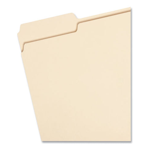 100% Recycled Manila Top Tab File Folders, 1/3-cut Tabs: Assorted, Letter Size, 0.75" Expansion, Manila, 100/box