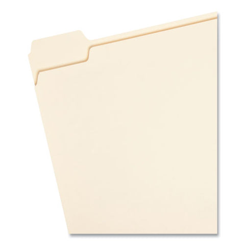 Manila File Folders, 1/5-cut Tabs: Assorted, Letter Size, 0.75" Expansion, Manila, 100/box