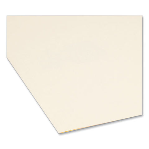 Reinforced Guide Height File Folders, 2/5-cut Tabs: Right Position, Letter Size, 0.75" Expansion, Manila, 100/box