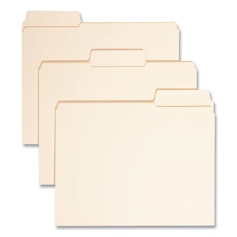 Supertab Reinforced Guide Height Top Tab Folders, 1/3-cut Tabs: Assorted, Letter Size, 0.75" Expansion, Manila, 100/box