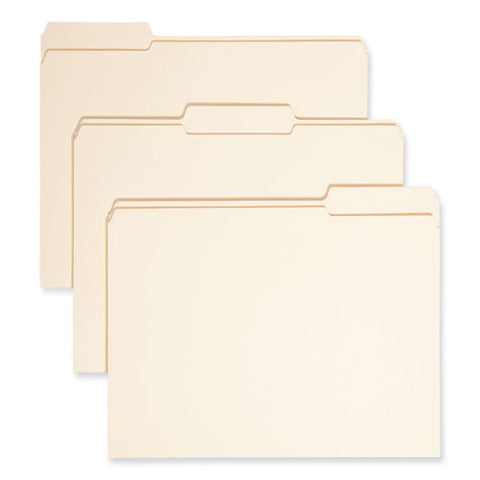 Expandable Heavyweight File Folders, 1/3-cut Tabs: Assorted, Letter Size, 1.5" Expansion, Manila, 50/box