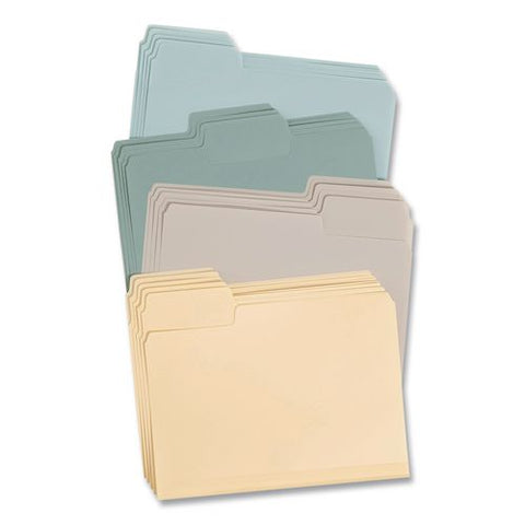 Supertab Colored File Folders, 1/3-cut Tab: Assorted, Letter Size, 0.75" Expansion, Assorted Twilight Colors, 20/pack