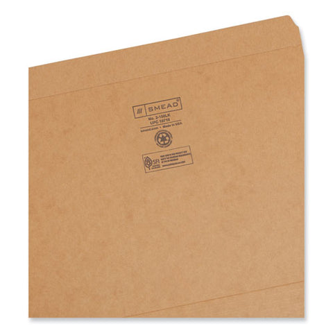 Heavyweight Kraft File Folder, Straight Tabs, Letter Size, 0.75" Expansion, 11-pt Kraft, Brown, 100/box