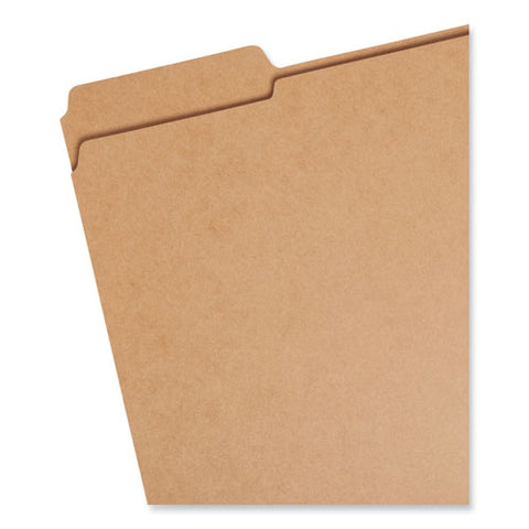 Heavyweight Kraft File Folder, 1/3-cut Tabs: Assorted, Letter Size, 0.75" Expansion, 11-pt Kraft, Brown, 100/box