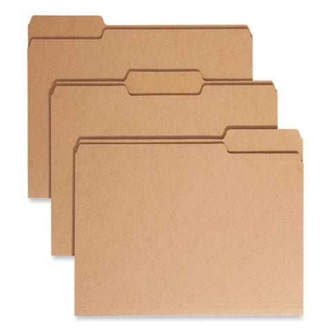 Heavyweight Kraft File Folder, 1/3-cut Tabs: Assorted, Letter Size, 0.75" Expansion, 17-pt Kraft, Brown, 50/box