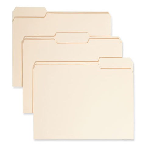 Manila File Folders, 1/3-cut Tabs: Assorted, Letter Size, 0.75" Expansion, Manila, 24/pack