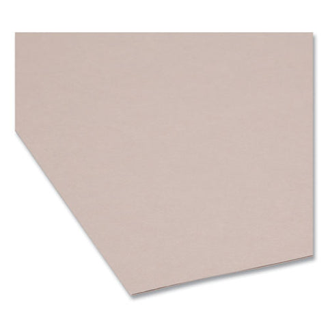 Colored File Folders, 1/3-cut Tabs: Assorted, Letter Size, 0.75" Expansion, Gray, 100/box