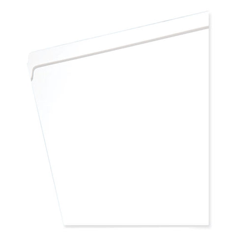 Reinforced Top Tab Colored File Folders, Straight Tabs, Letter Size, 0.75" Expansion, White, 100/box