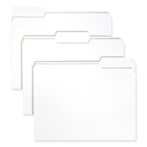 Colored File Folders, 1/3-cut Tabs: Assorted, Letter Size, 0.75" Expansion, White, 100/box