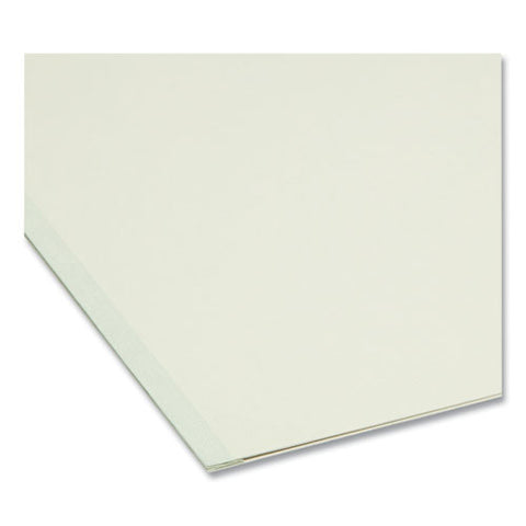 Expanding Recycled Heavy Pressboard Folders, 1/3-cut Tabs: Assorted, Letter Size, 1" Expansion, Gray-green, 25/box