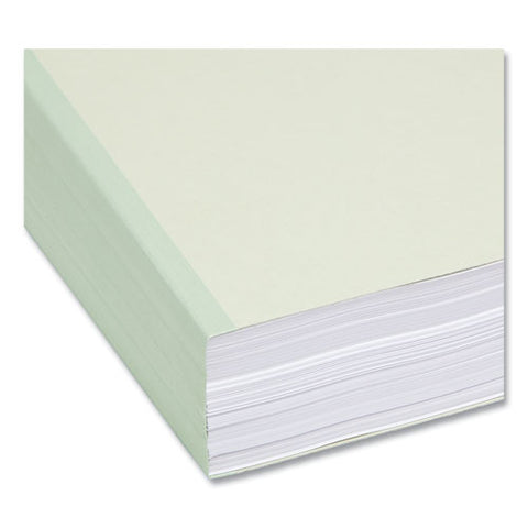 Expanding Recycled Heavy Pressboard Folders, 1/3-cut Tabs: Assorted, Letter Size, 2" Expansion, Gray-green, 25/box