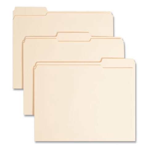 Top Tab Fastener Folders, 1/3-cut Tabs: Assorted, 0.75" Expansion, 1 Fastener, Letter Size, Manila Exterior, 50/box