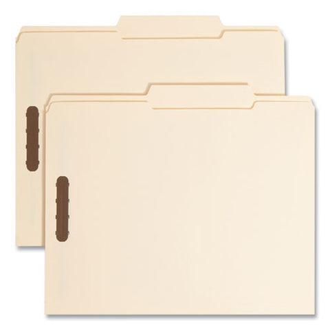 Top Tab Fastener Folders, 1/3-cut Tabs: Right, 0.75" Expansion, 2 Fasteners, Letter Size, Manila Exterior, 50/box