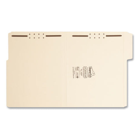 Supertab Reinforced Guide Height Fastener Folders, 14-pt Manila, 0.75" Expansion, 2 Fasteners, Letter Size, Manila, 50/box