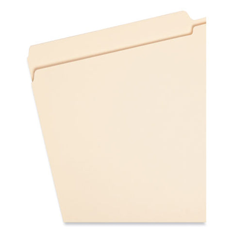 Reinforced Tab Manila File Folders, 1/2-cut Tabs: Assorted, Legal Size, 0.75" Expansion, 11-pt Manila, 100/box