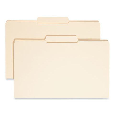 Reinforced Tab Manila File Folders, 1/3-cut Tabs: Center Position, Legal Size, 0.75" Expansion, 11-pt Manila, 100/box