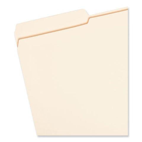 Reinforced Tab Manila File Folders, 1/3-cut Tabs: Assorted, Legal Size, 0.75" Expansion, 14-pt Manila, 100/box