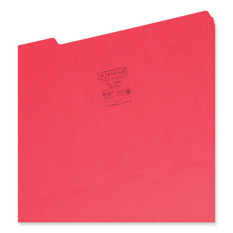 Colored File Folders, 1/3-cut Tabs: Assorted, Legal Size, 0.75" Expansion, Assorted Colors, 100/box