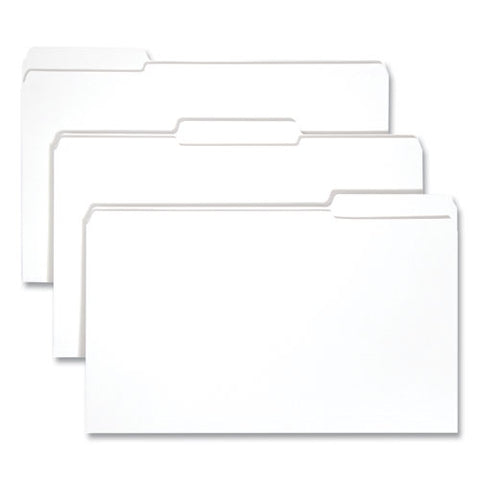 Reinforced Top Tab Colored File Folders, 1/3-cut Tabs: Assorted, Legal Size, 0.75" Expansion, White, 100/box