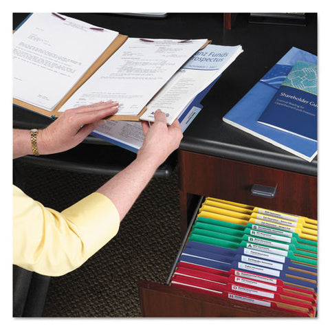 6-section Pressboard Top Tab Pocket Classification Folders, 6 Safeshield Fasteners, 2 Dividers, Legal Size, Bright Red, 10/bx