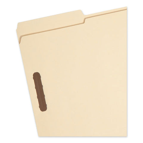 Top Tab Fastener Folders, 1/3-cut Tabs: Assorted, 0.75" Expansion, 2 Fasteners, Legal Size, Manila Exterior, 50/box