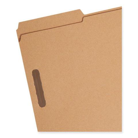 Top Tab Fastener Folders, 1/3-cut Tabs: Assorted, 0.75" Expansion, 2 Fasteners, Legal Size, Kraft Exterior, 50/box