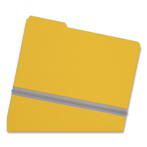 Expanding Recycled Heavy Pressboard Folders, 1/3-cut Tabs: Assorted, Legal Size, 1" Expansion, Yellow, 25/box